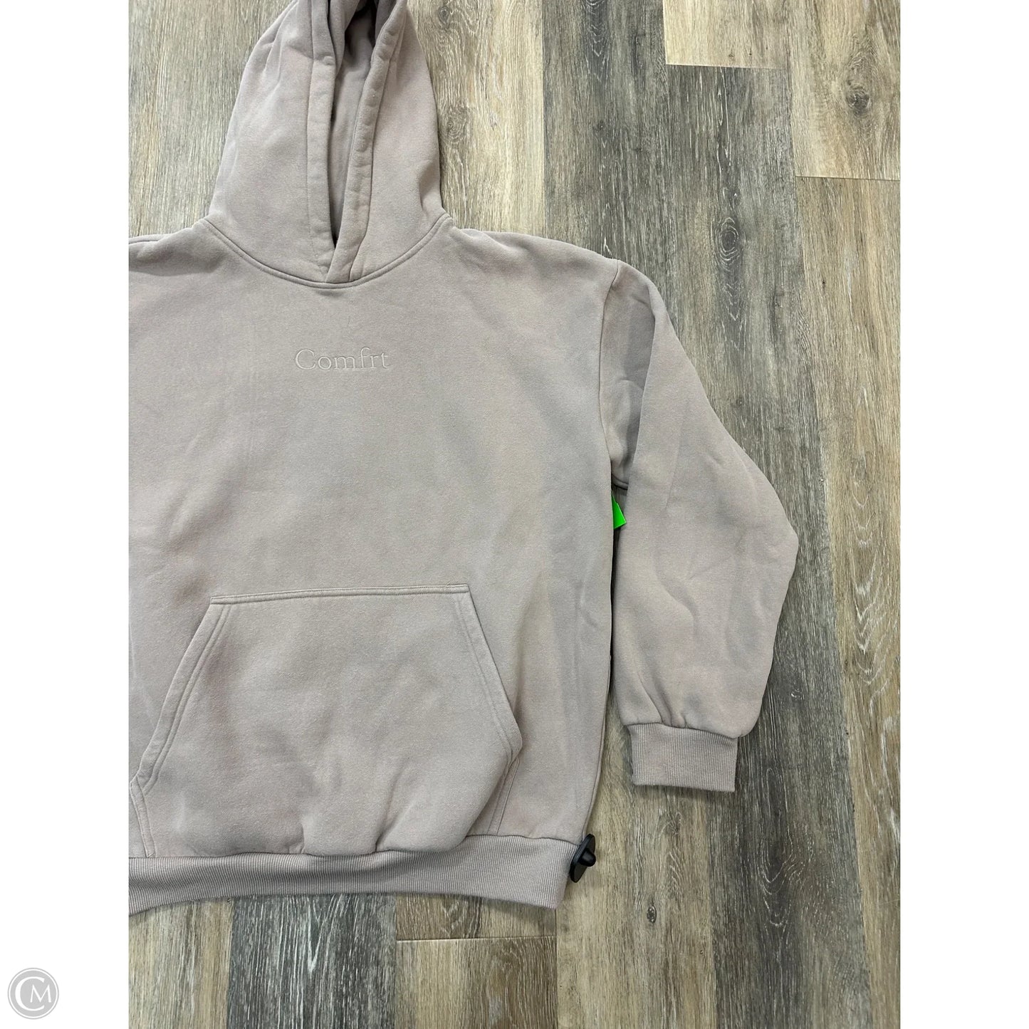 Sweatshirt Hoodie By Comfrt In Tan, Size: L