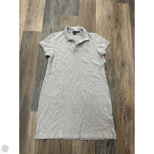 Dress Casual Midi By Polo Ralph Lauren In Grey, Size: L