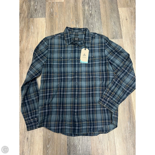 Blouse Long Sleeve By Prana In Plaid Pattern, Size: M (men’s)