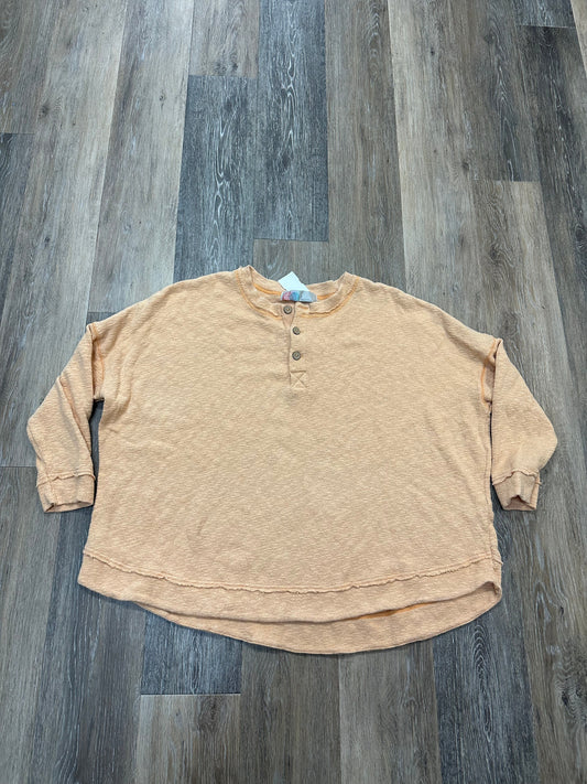 Sweatshirt Crewneck By Free People In Orange, Size: S