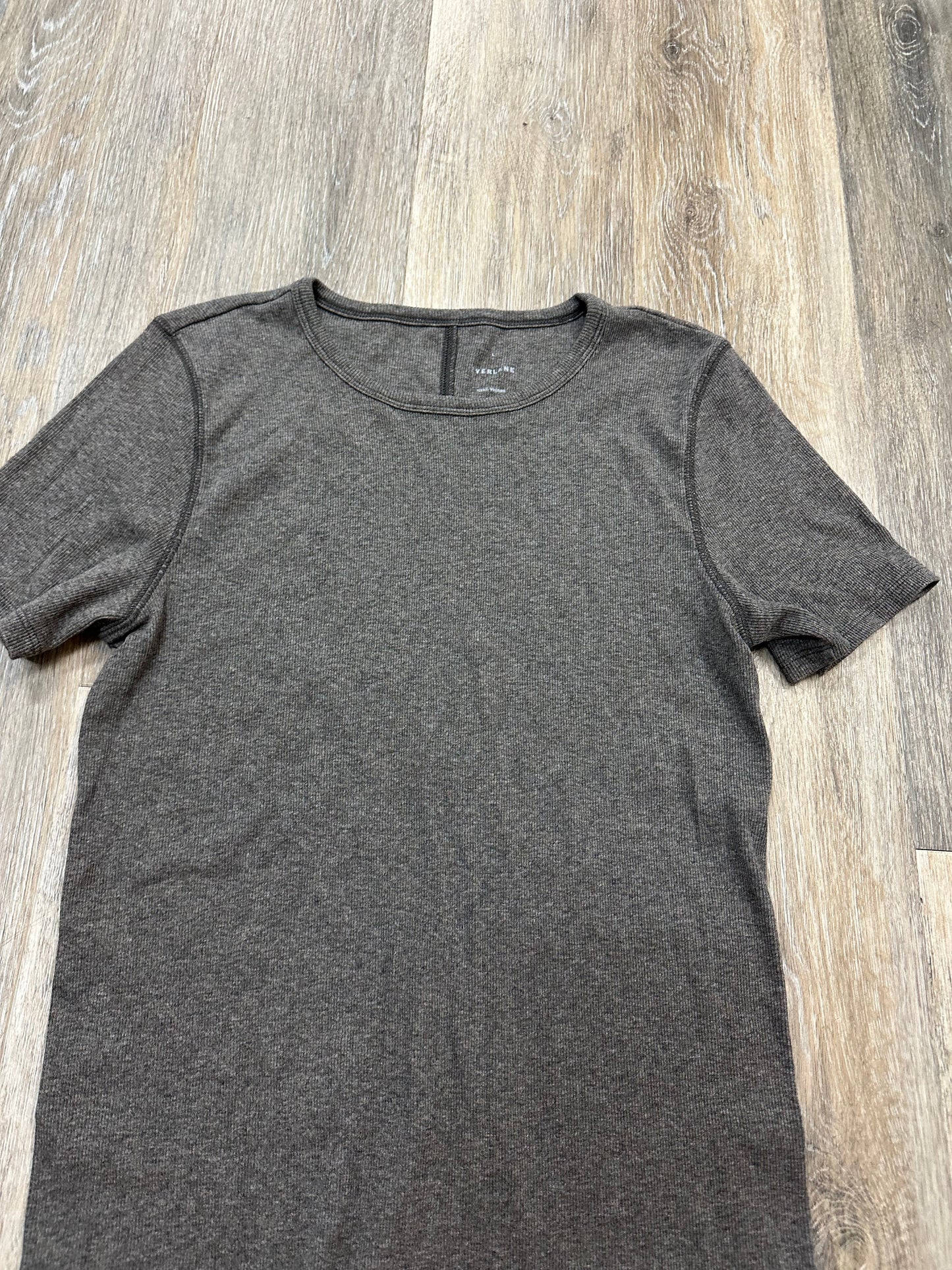 Brown Top Short Sleeve Everlane, Size L