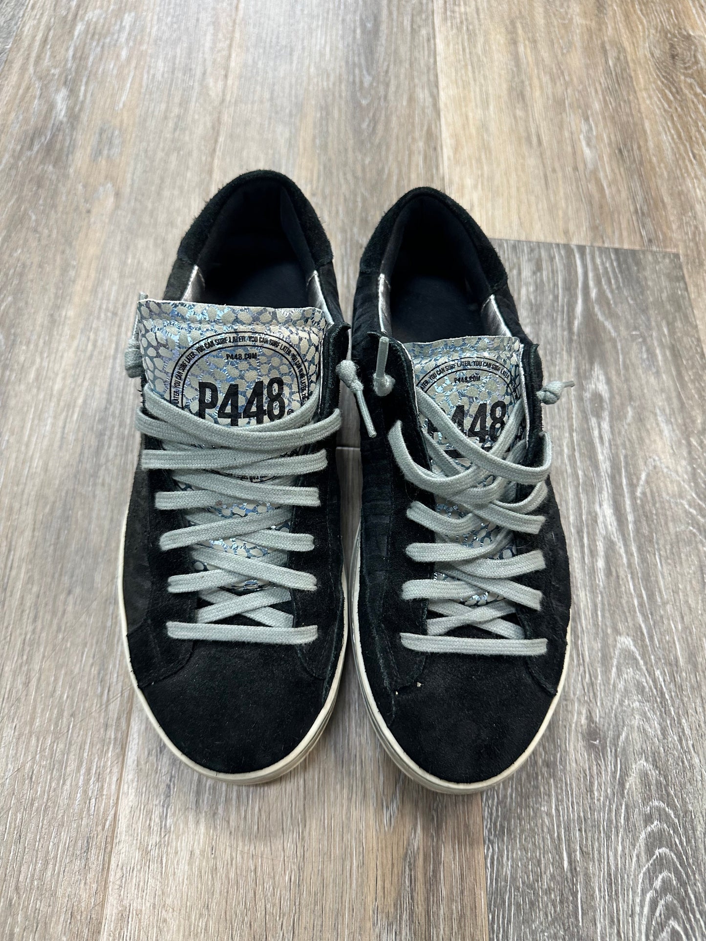 Black Shoes Sneakers P448, Size 9