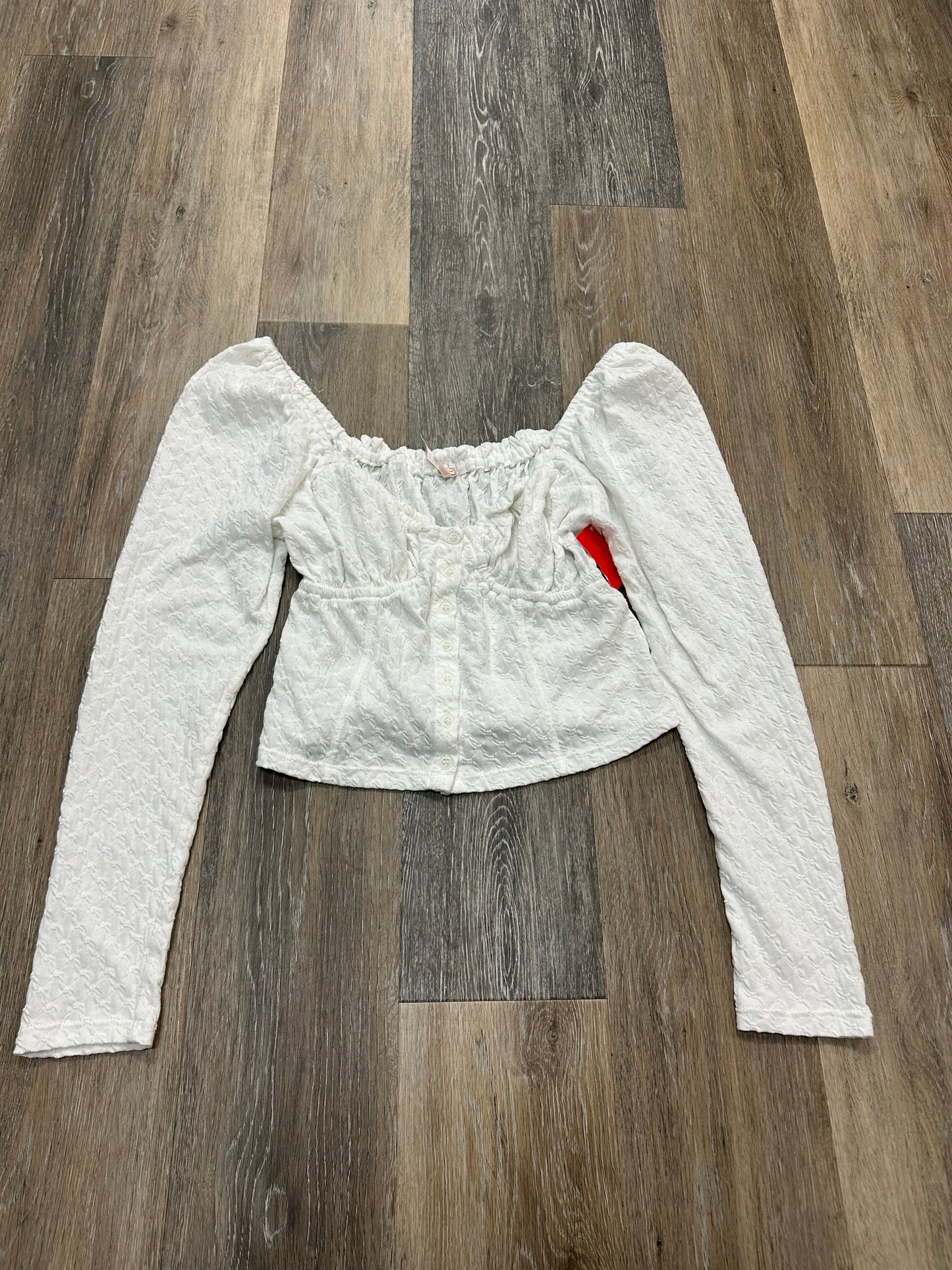 White Blouse Long Sleeve Free People, Size M