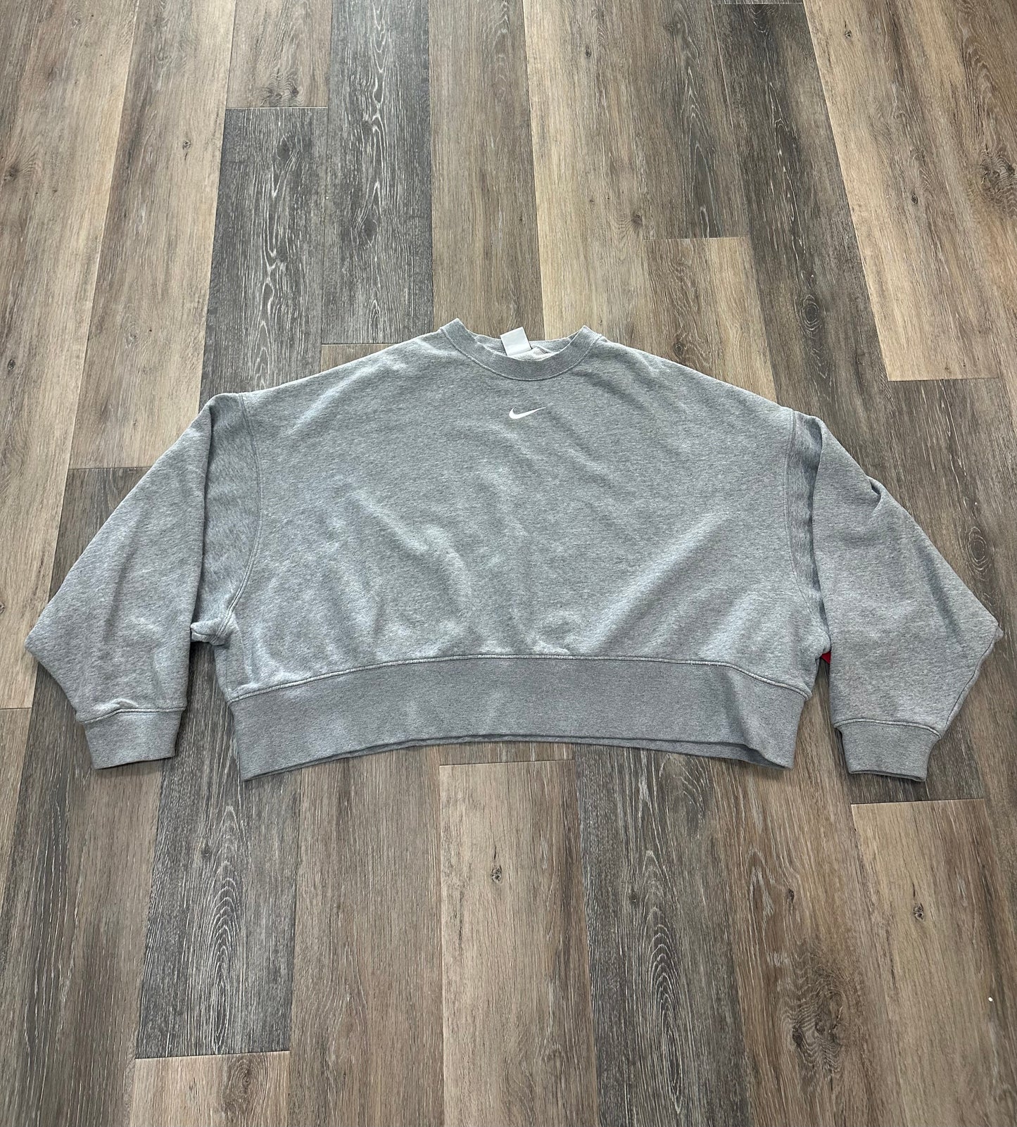 Grey Athletic Sweatshirt Crewneck Nike Apparel, Size L