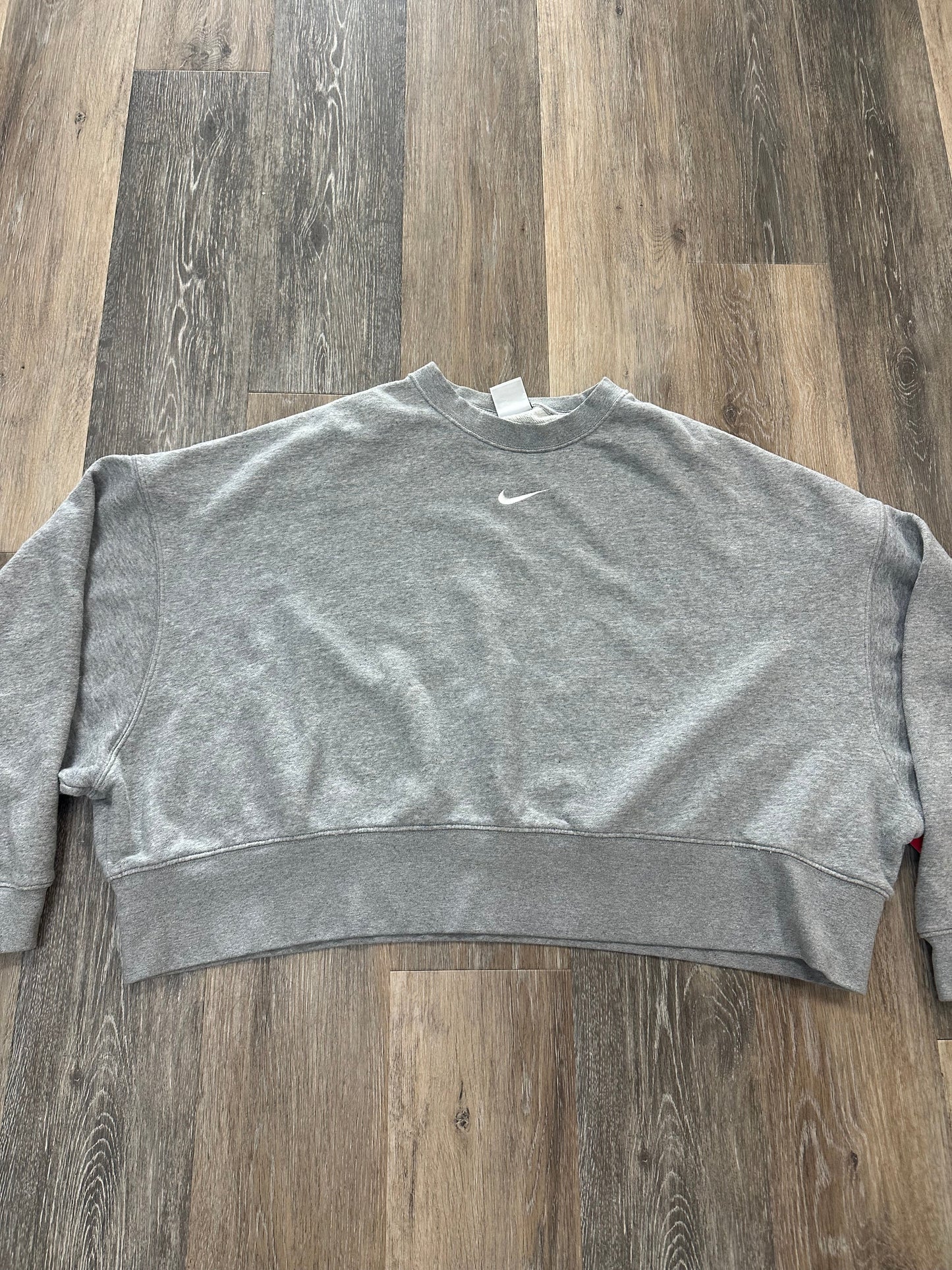 Grey Athletic Sweatshirt Crewneck Nike Apparel, Size L