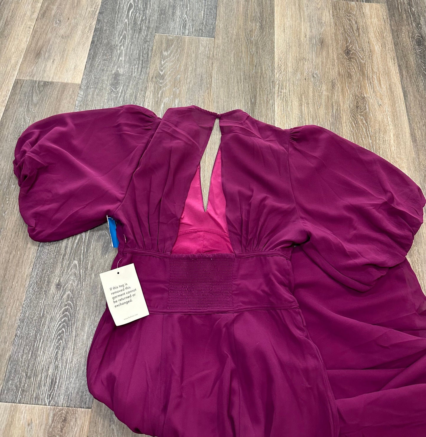 Purple Dress Party Midi Bohme, Size S