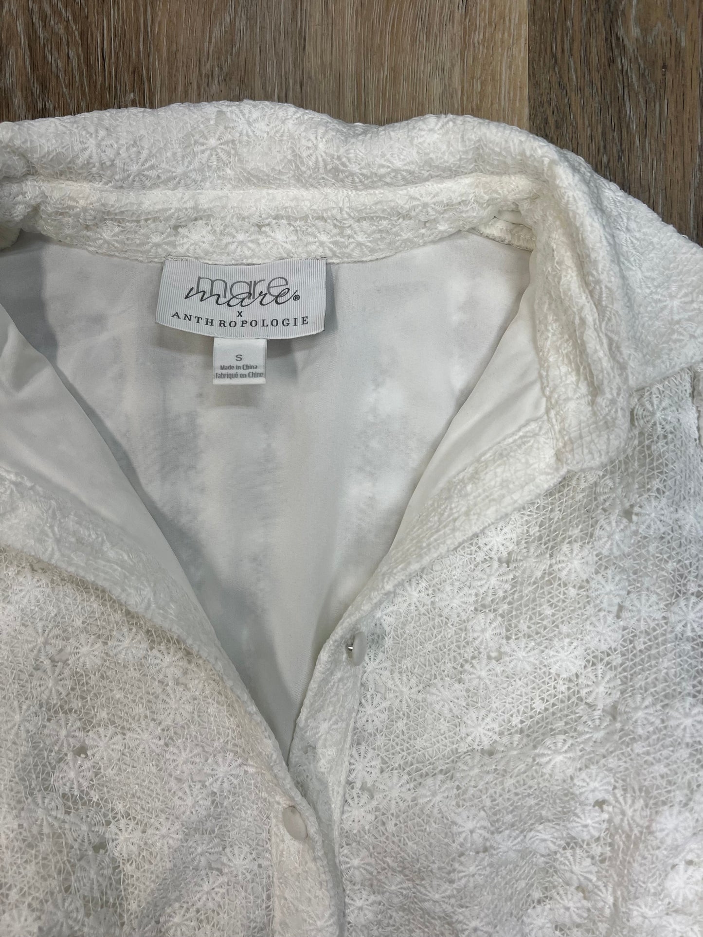 White Dress Casual Short Mare Mare X Anthropologie, Size S