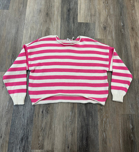 Sweater By Blu Pepper In Pink, Size: L