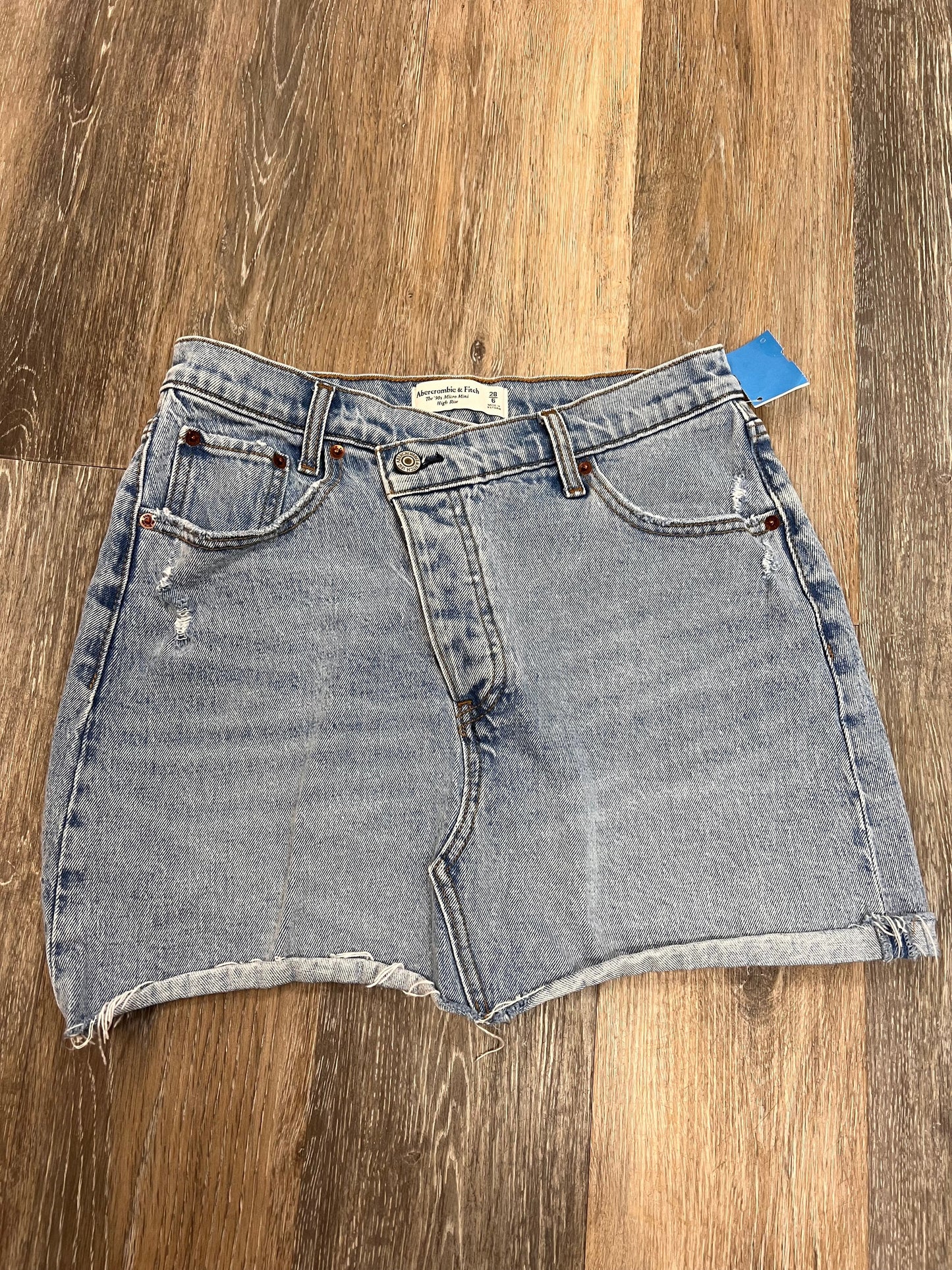 Skirt By Abercrombie And Fitch In Blue Denim, Size: 6/28