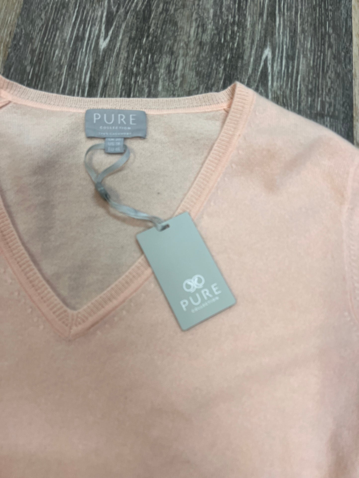 Sweater Cashmere By Pure Collection In Peach, Size: 18