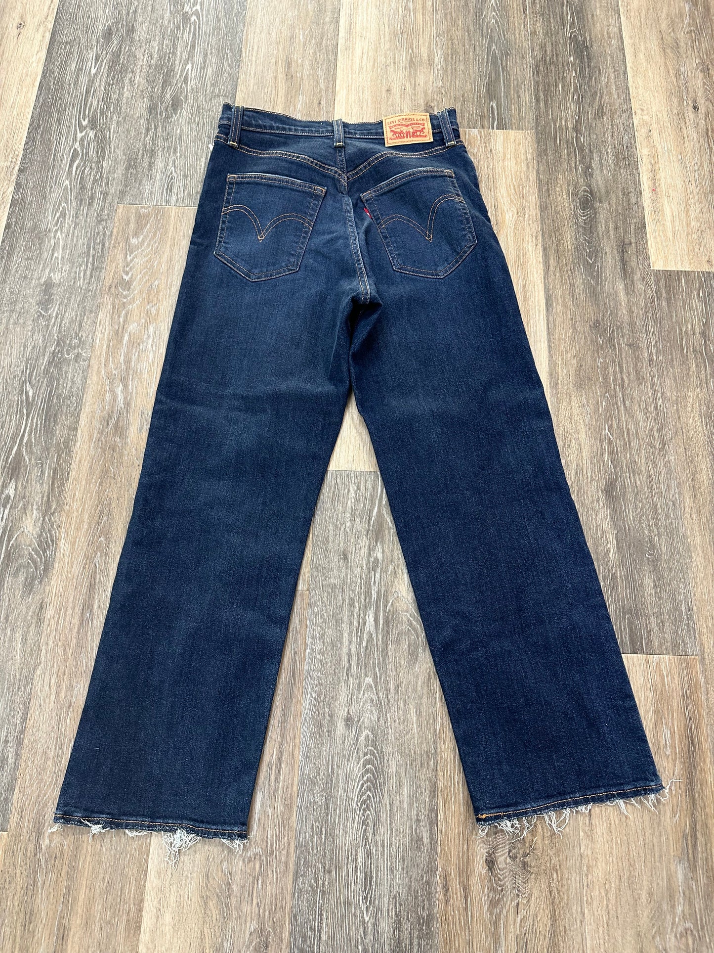 Jeans Straight By Levis In Blue Denim, Size: 4