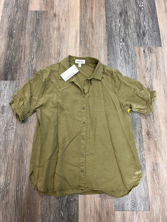 Blouse Short Sleeve By Cloth & Stone In Green, Size: L