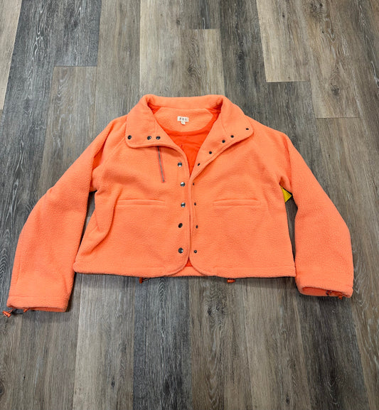 Jacket Faux Fur & Sherpa By Pol In Orange, Size: L