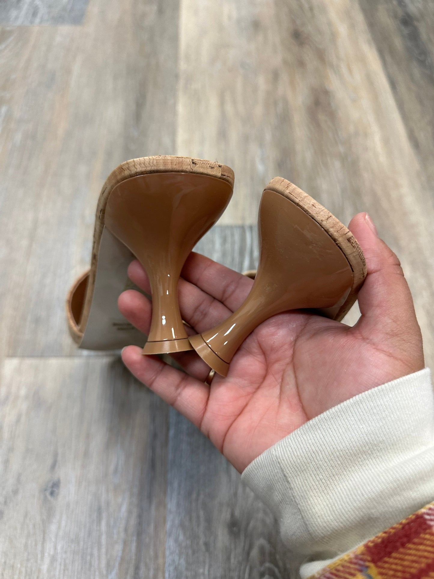 Sandals Heels Kitten By Jeffery Campbell In Tan, Size: 10