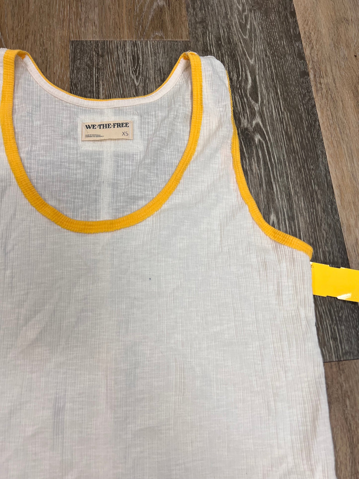 Tank Top By We The Free In White & Yellow, Size: Xs