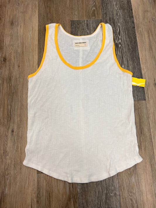 Tank Top By We The Free In White & Yellow, Size: Xs