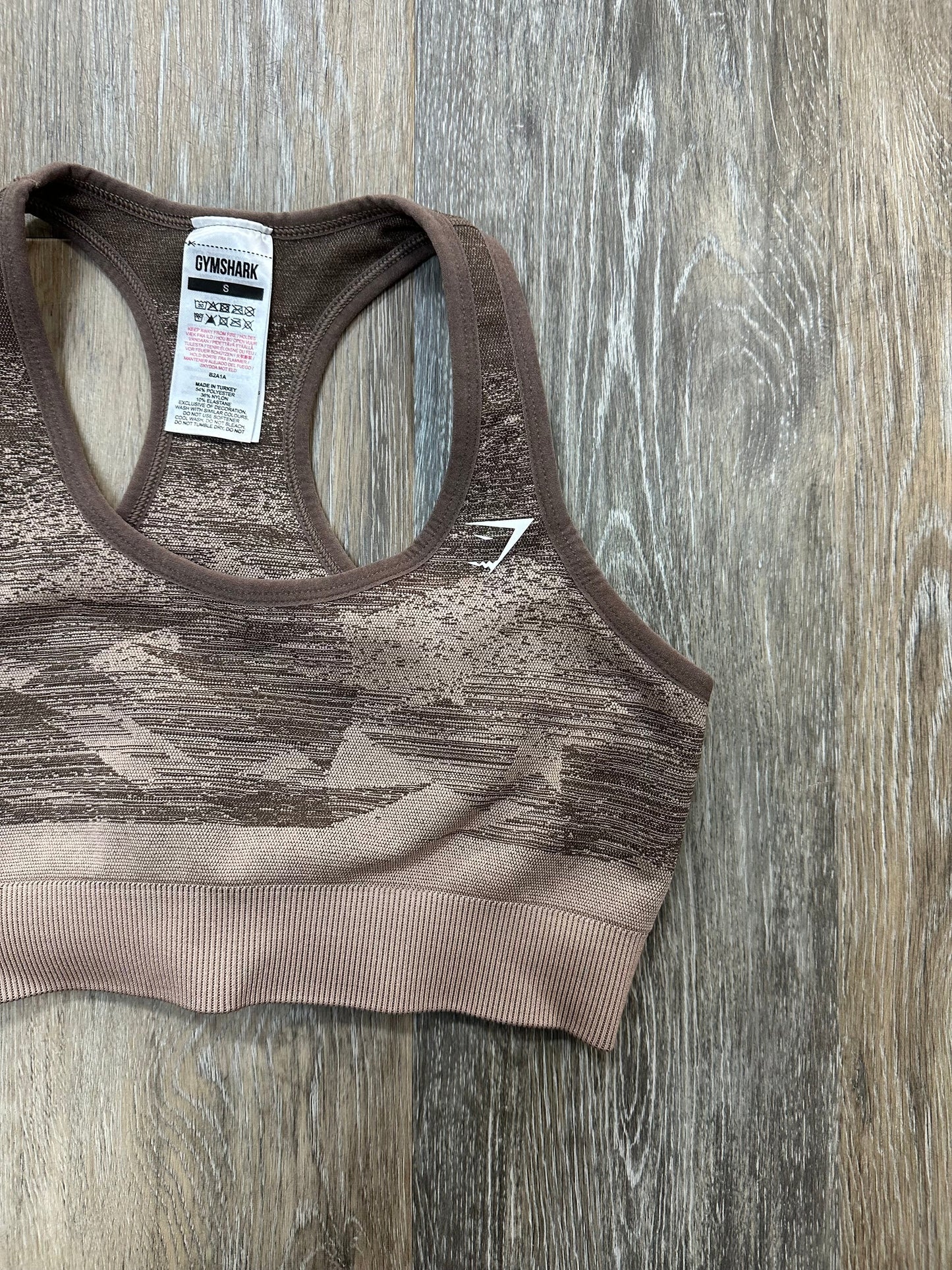 Athletic Bra By Gym Shark In Brown, Size: S