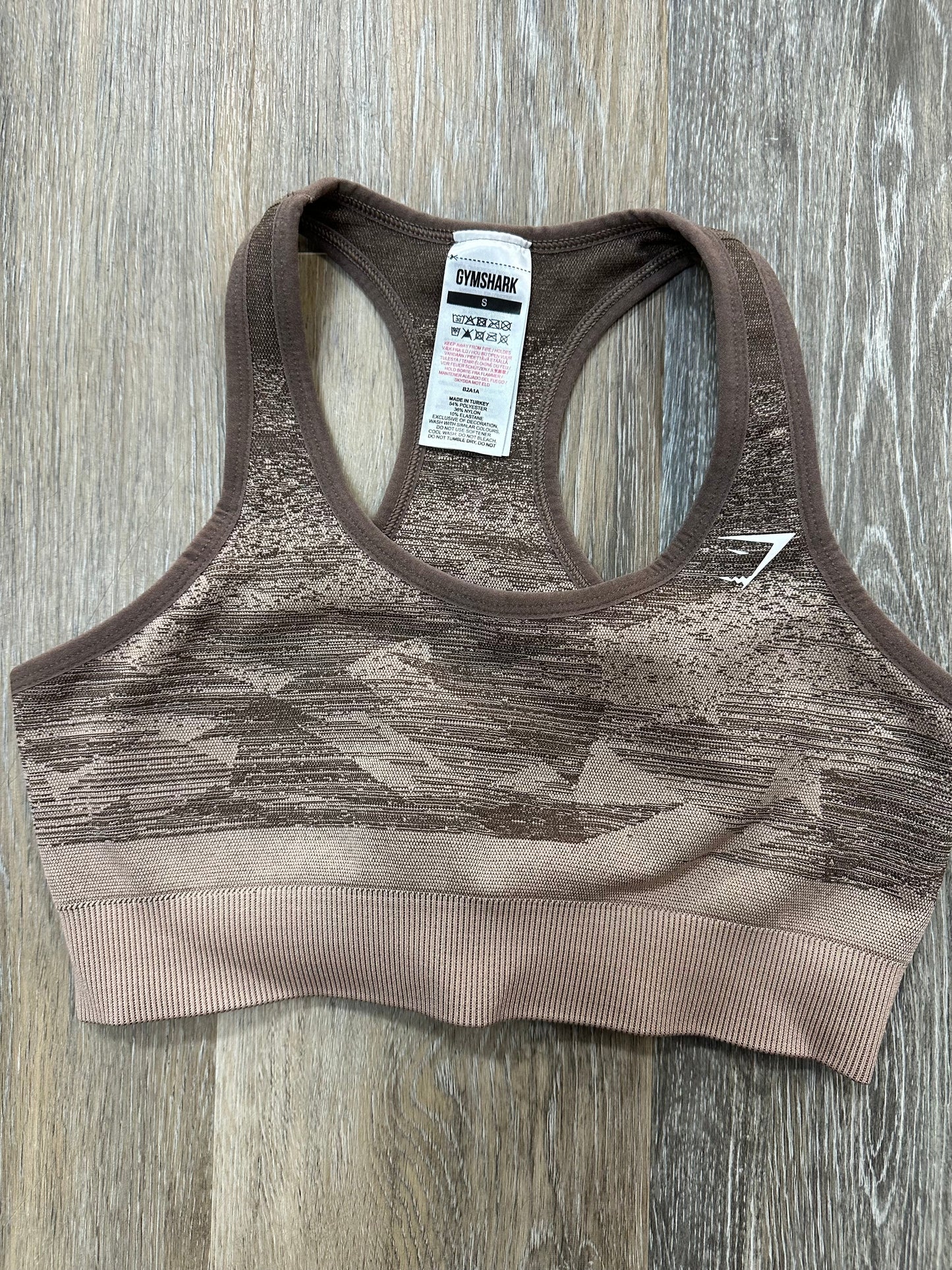 Athletic Bra By Gym Shark In Brown, Size: S