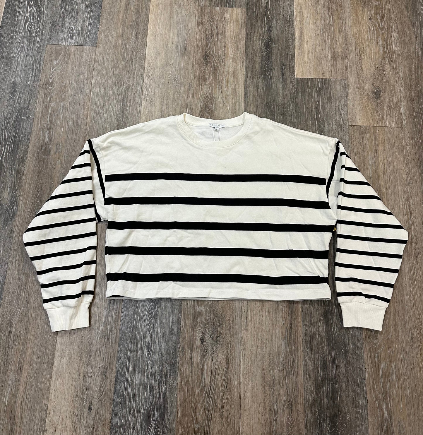 Sweatshirt Crewneck By Z Supply In Striped Pattern, Size: L