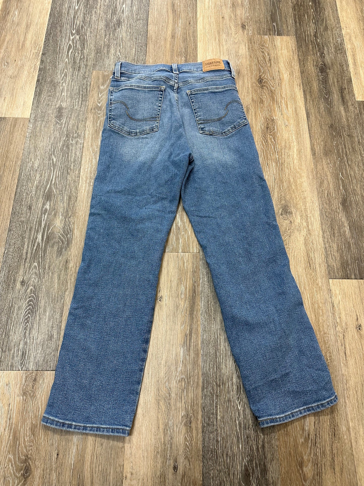 Jeans Straight By Levis In Blue Denim, Size: 4