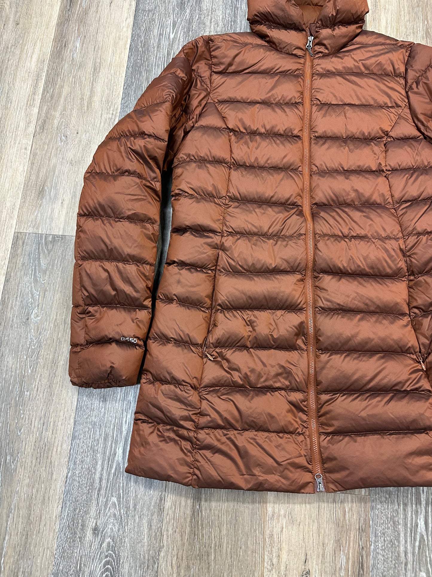 Coat Parka By Eddie Bauer In Orange, Size: L