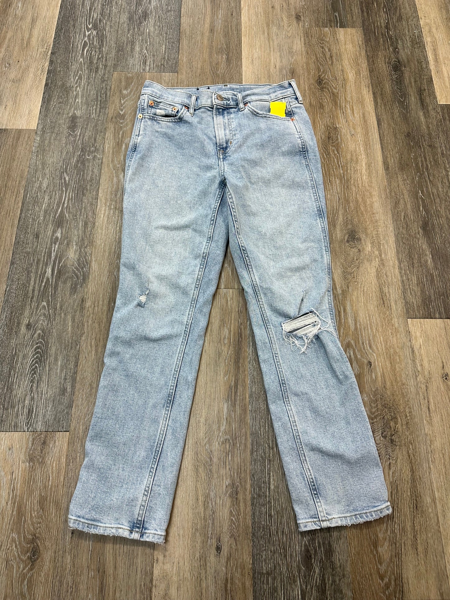 Jeans Straight By Gap In Blue Denim, Size: 4