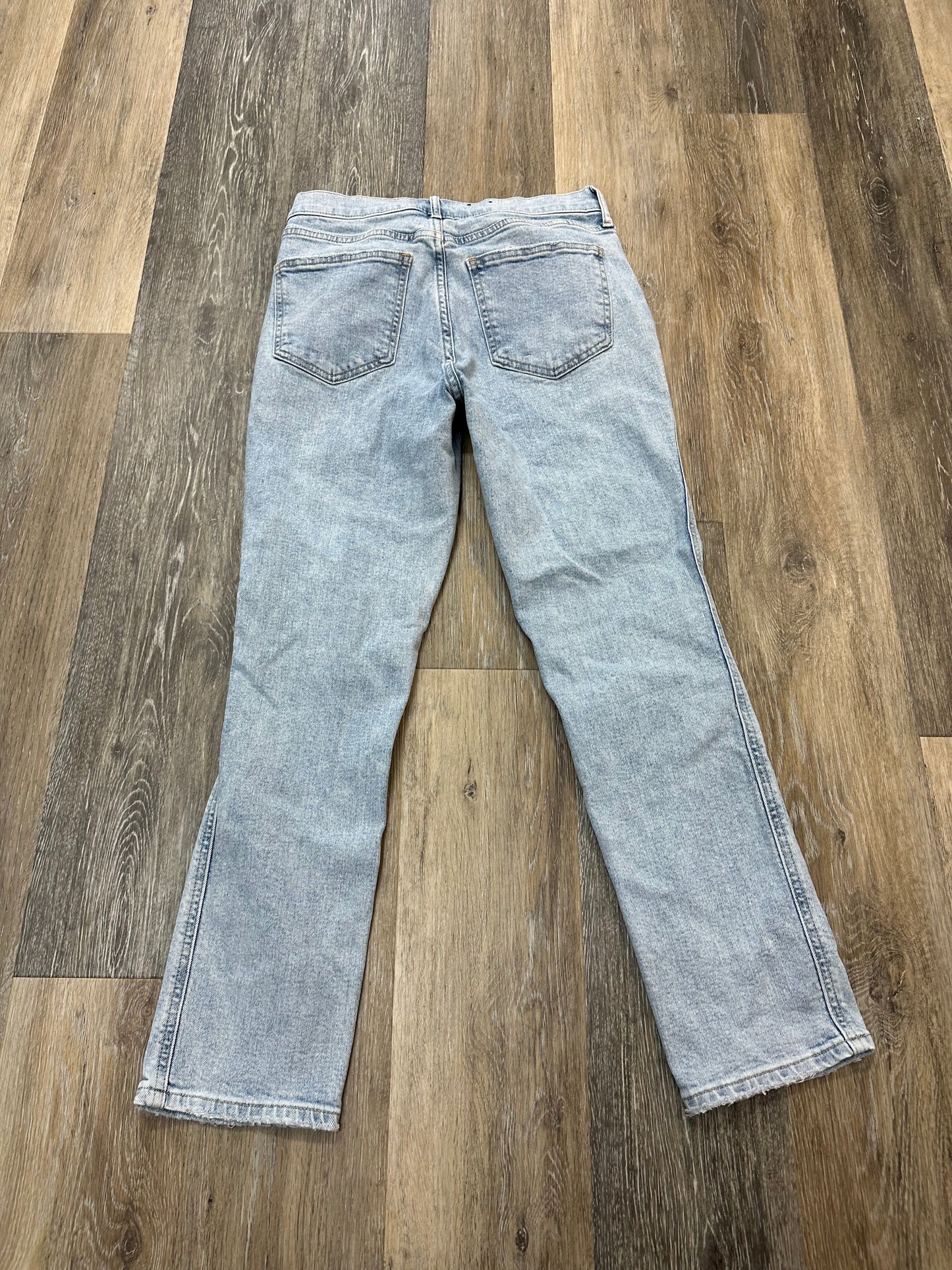 Jeans Straight By Gap In Blue Denim, Size: 4