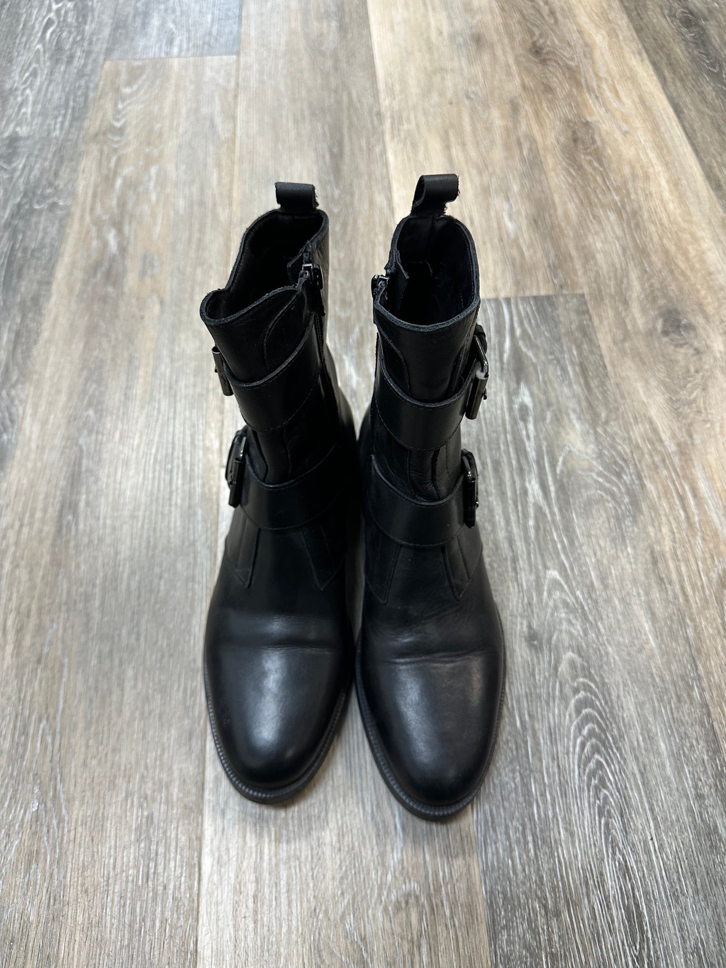 Boots Leather By Emanuele Crasto In Black, Size: 7.5