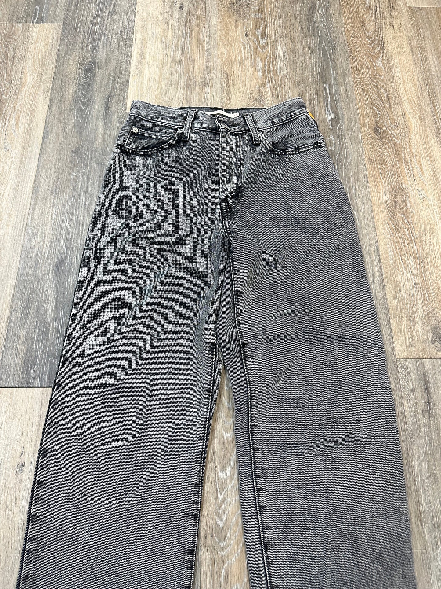 Jeans Straight By Levis In Grey Denim, Size: 0