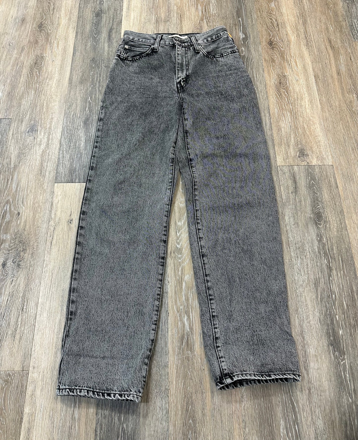 Jeans Straight By Levis In Grey Denim, Size: 0