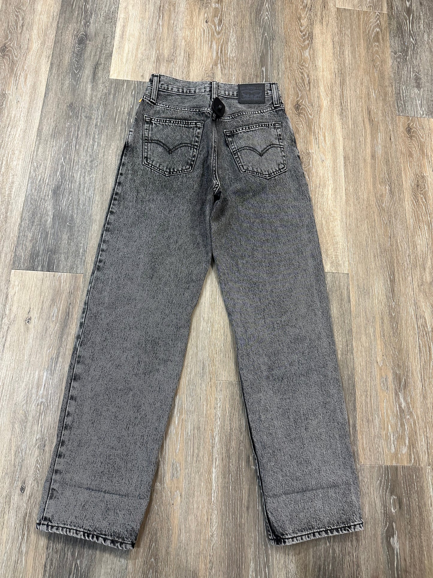 Jeans Straight By Levis In Grey Denim, Size: 0