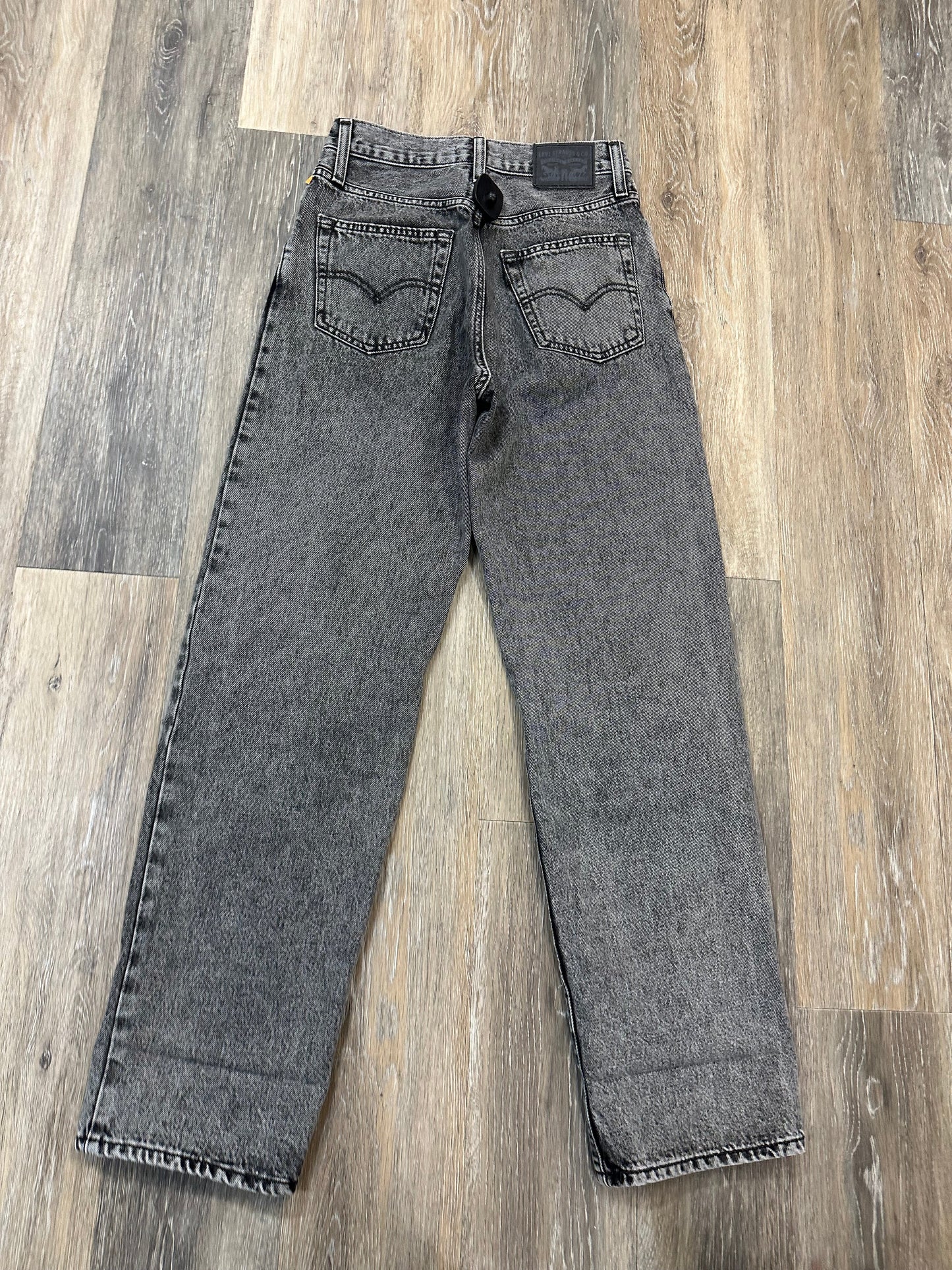 Jeans Straight By Levis In Grey Denim, Size: 0