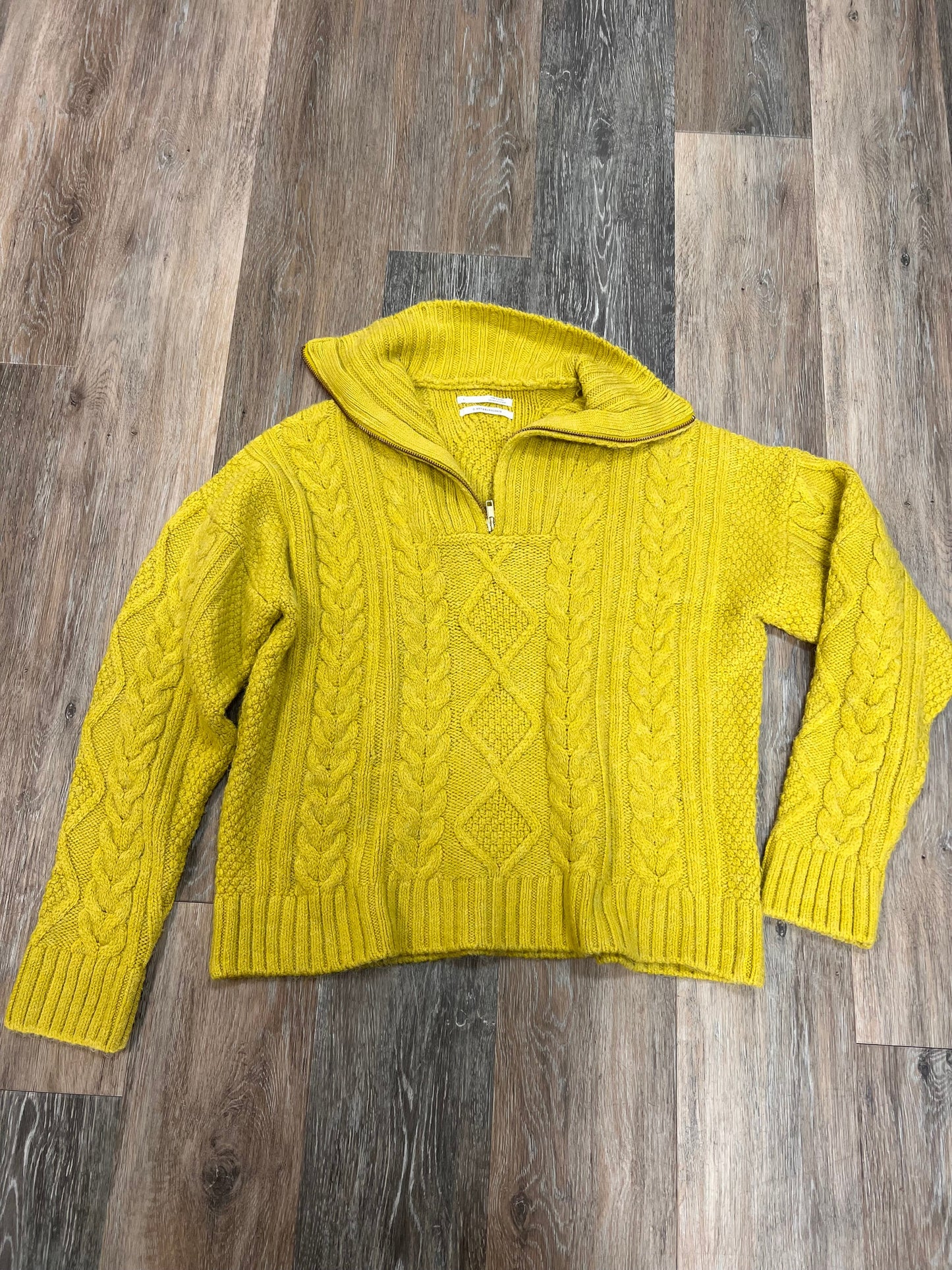 Sweater By Anthropologie In Yellow, Size: L