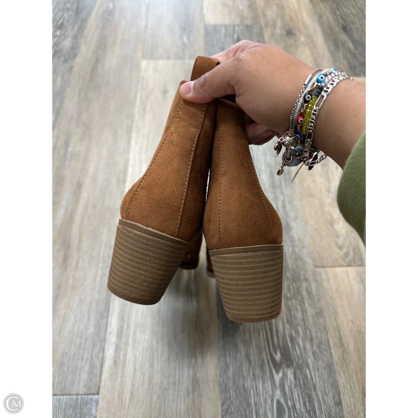 Boots Ankle Heels By Maurices In Brown, Size: 9