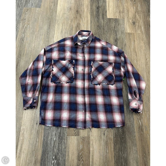Blouse Long Sleeve By IRO In Plaid Pattern, Size: Xs