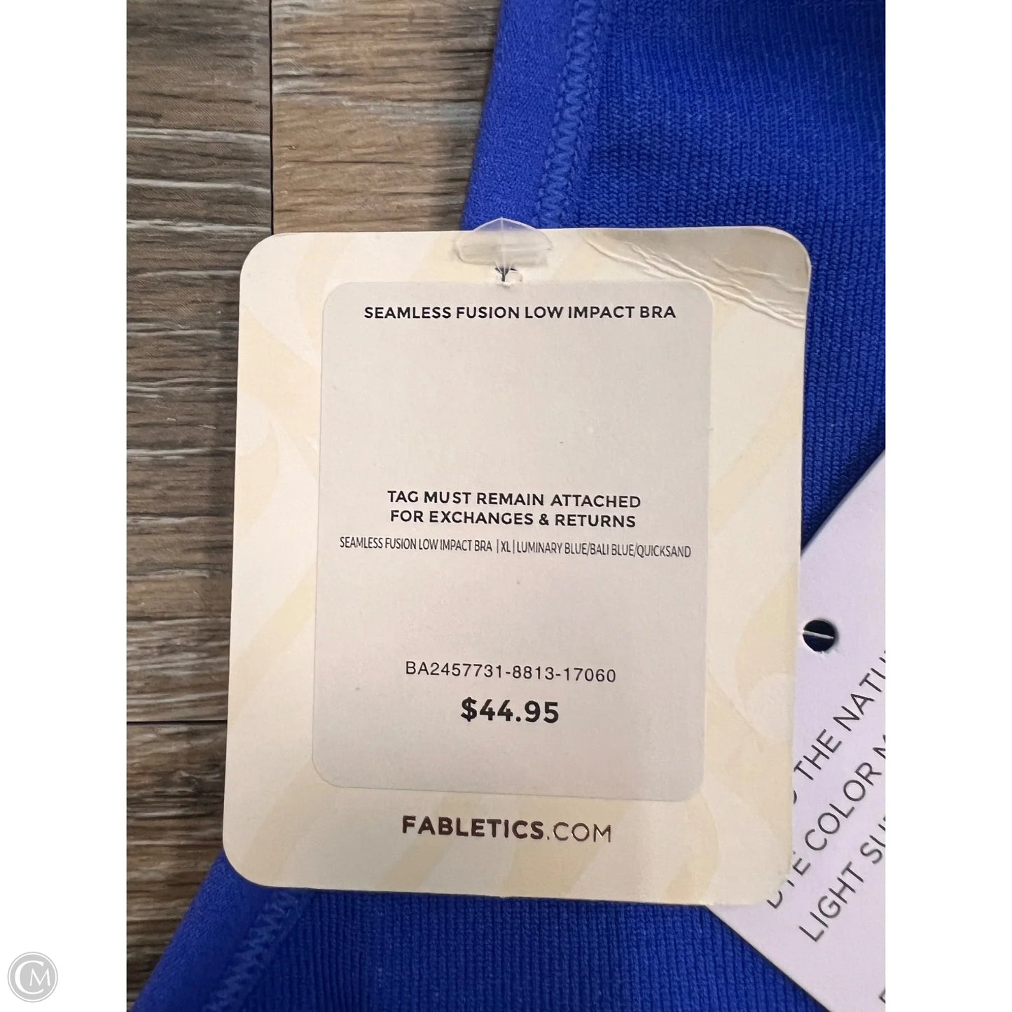 Athletic Bra By Fabletics In Blue, Size: Xl