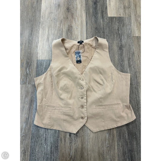 Vest Other By Express In Tan, Size: Xl
