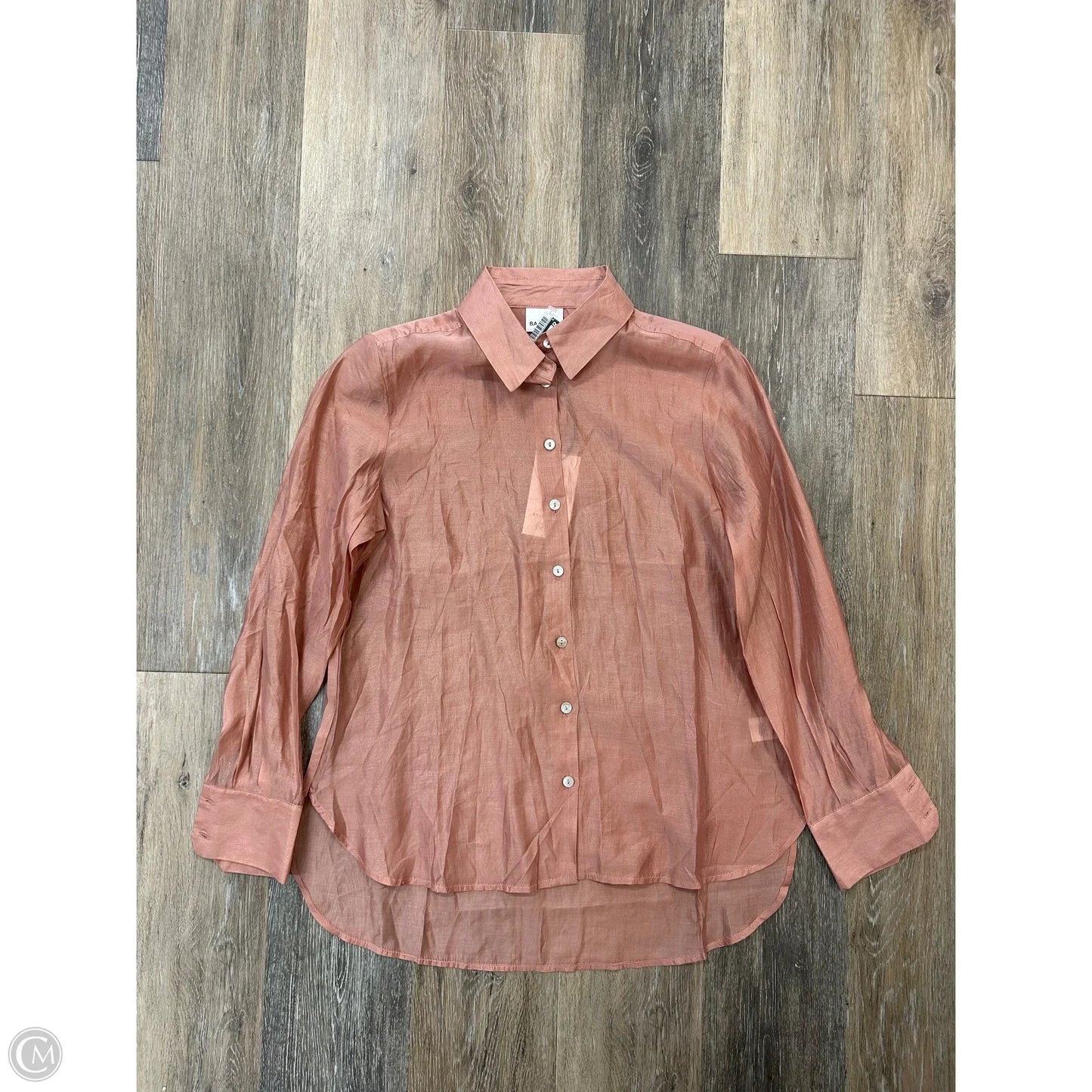 Blouse Long Sleeve By Bailey 44 In Peach, Size: S