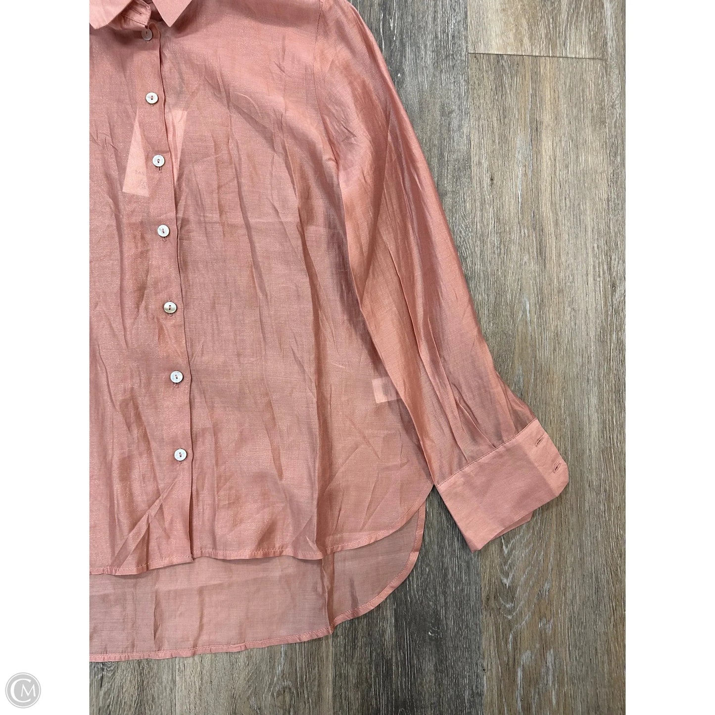 Blouse Long Sleeve By Bailey 44 In Peach, Size: S