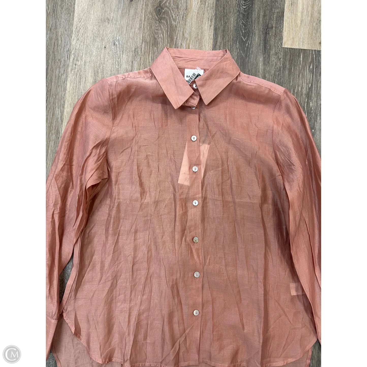 Blouse Long Sleeve By Bailey 44 In Peach, Size: S