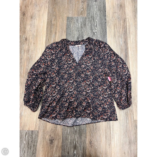 Blouse Long Sleeve By Faherty In Multi-colored, Size: S