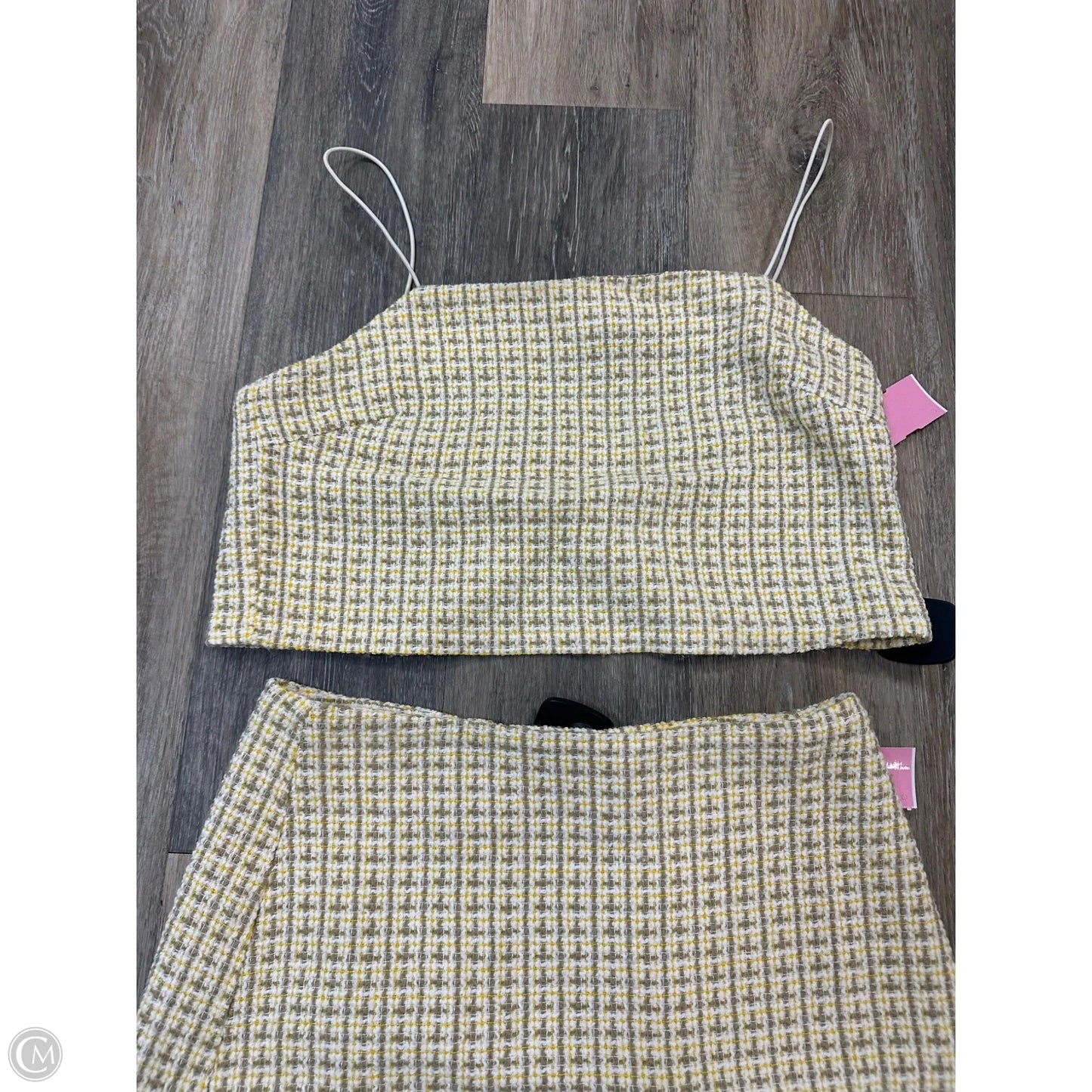 Skirt Set 2pc By Lush In Yellow, Size: S