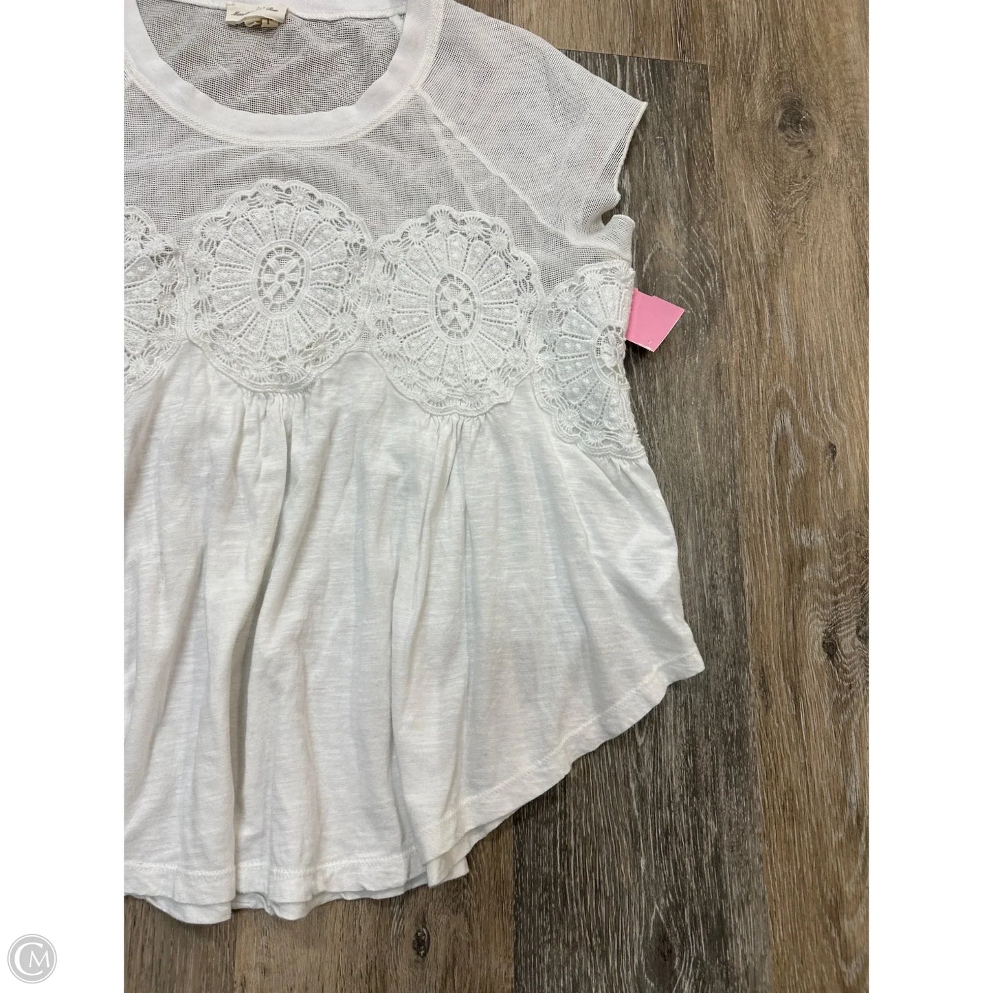 Blouse Short Sleeve By Meadow Rue In White, Size: S