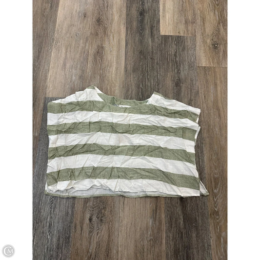 Top Short Sleeve By Blu Pepper In Green, Size: L