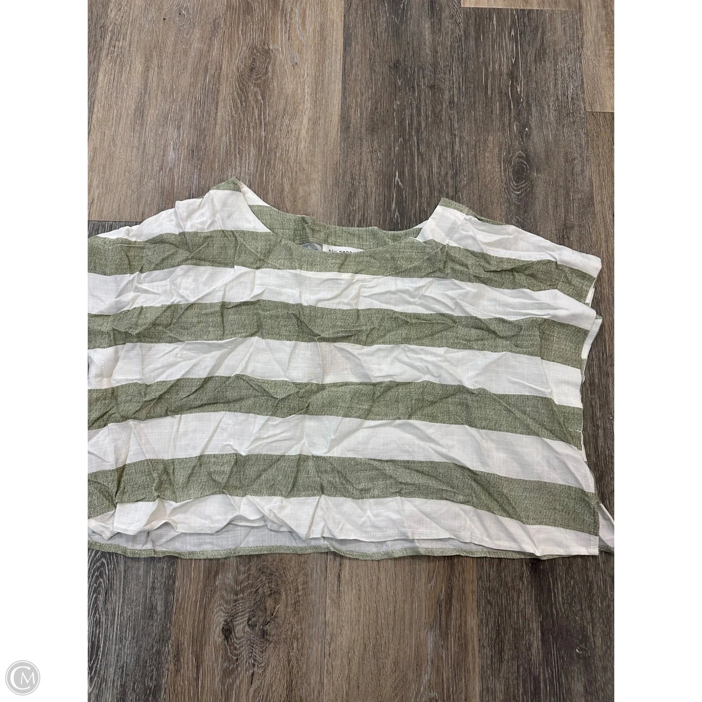 Top Short Sleeve By Blu Pepper In Green, Size: L