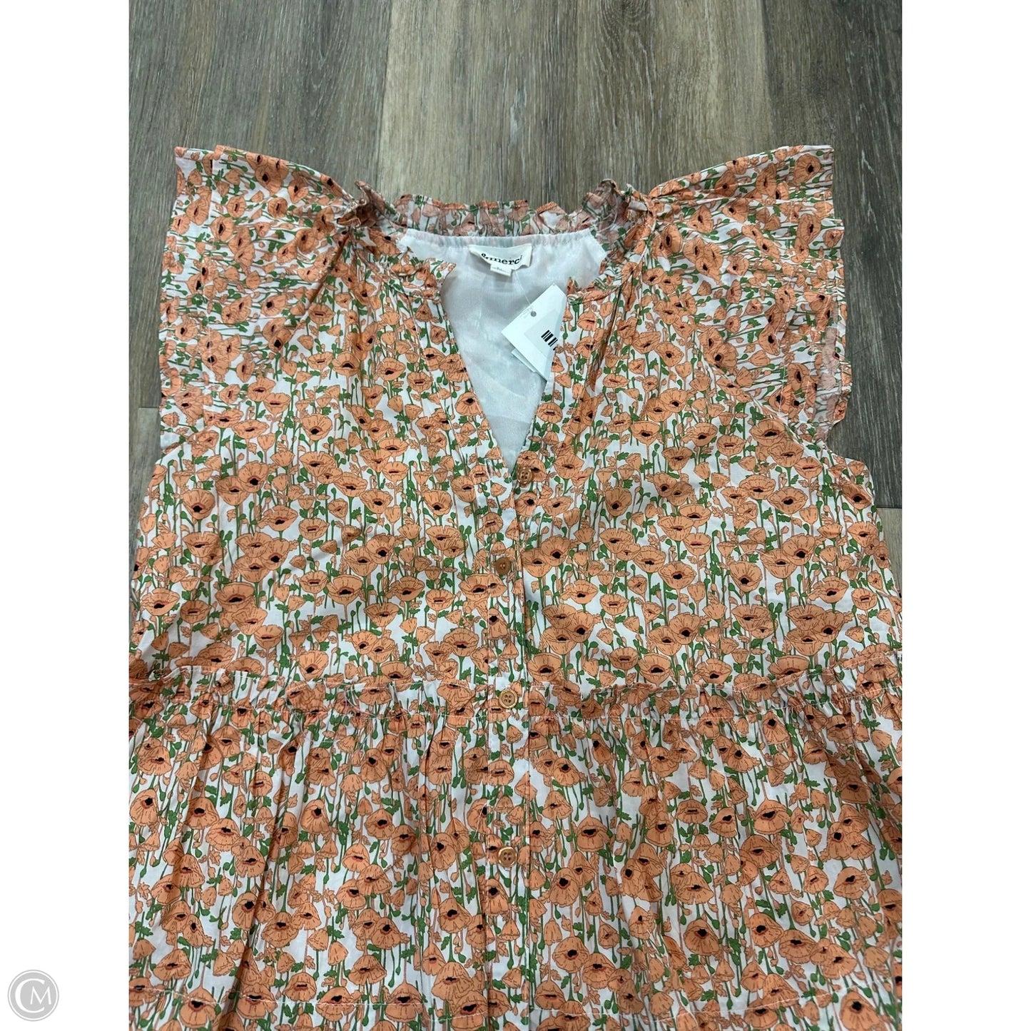 Blouse Short Sleeve By &Merci In Floral Print, Size: L