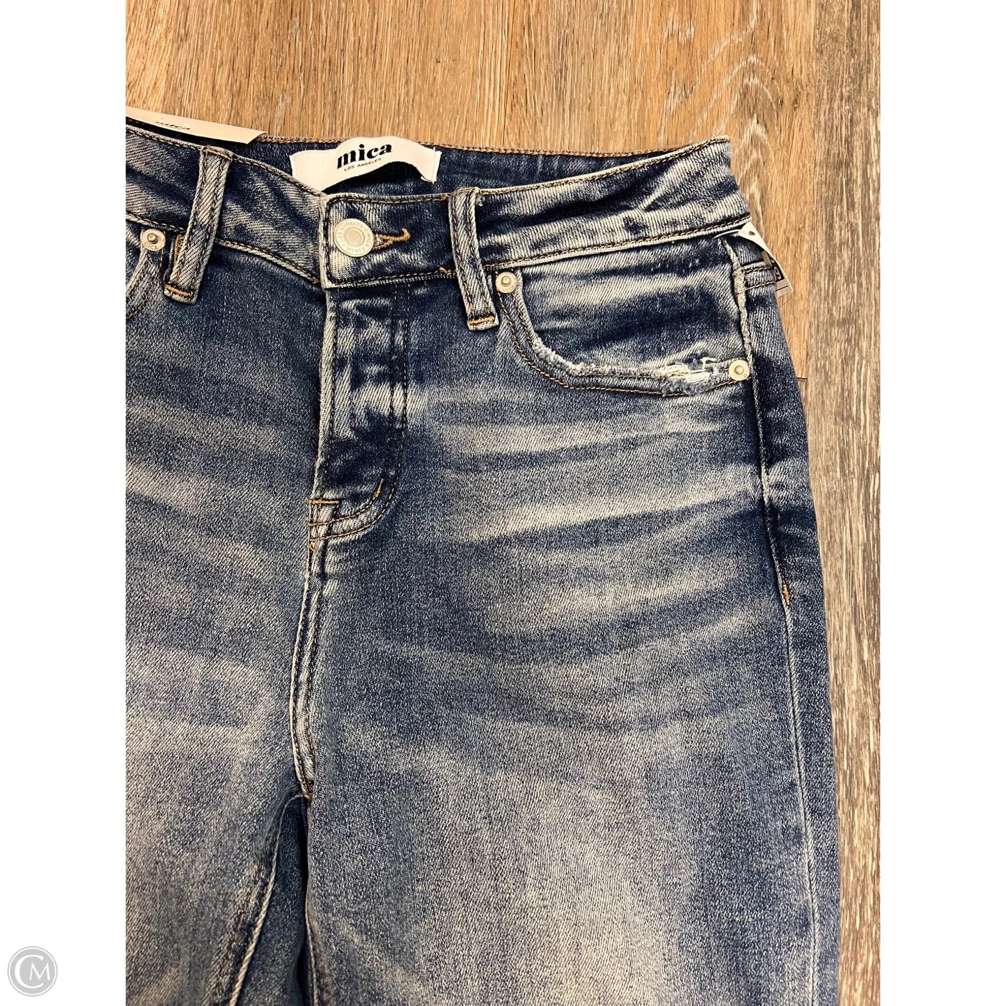Jeans Straight By Mica In Blue Denim, Size: 1/25