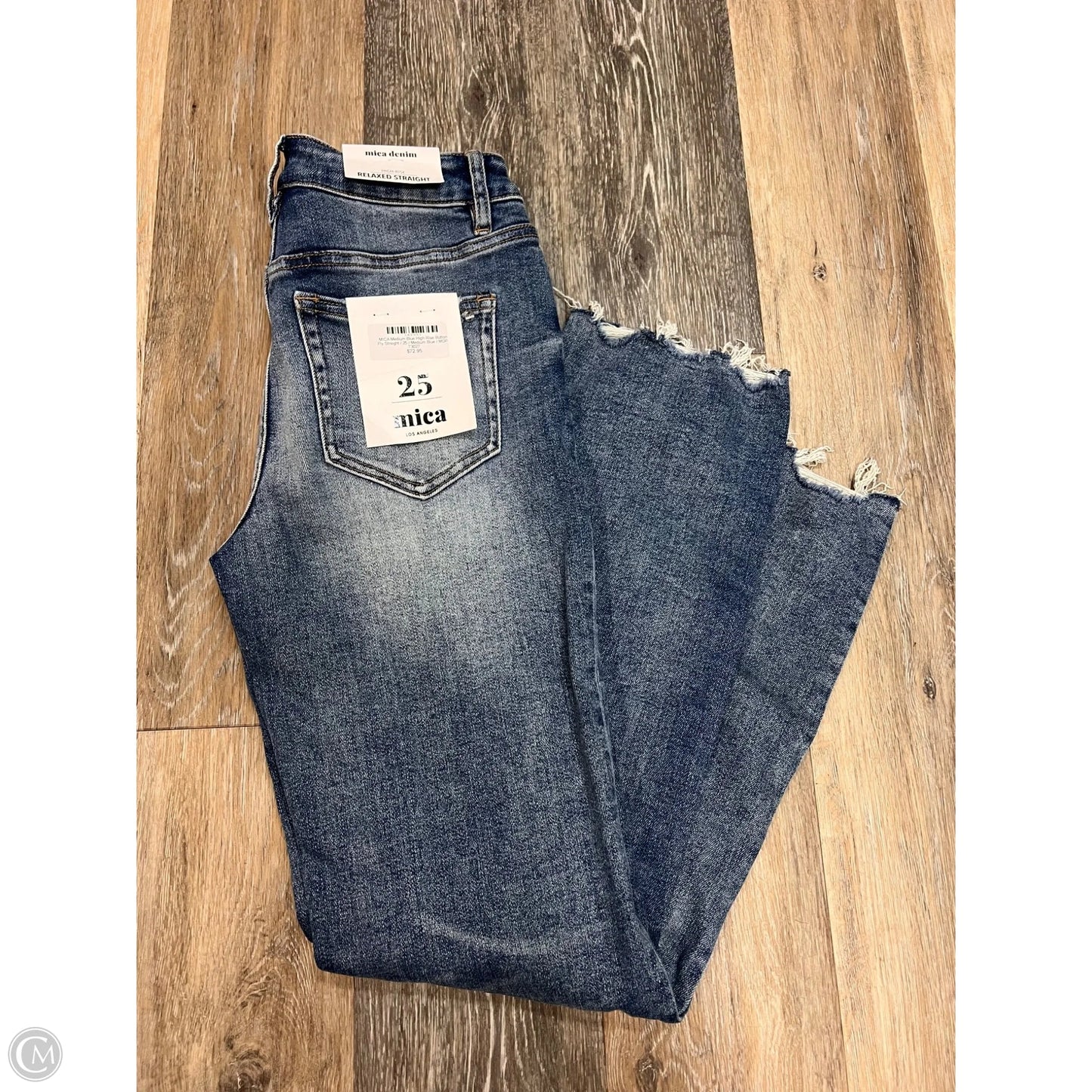 Jeans Straight By Mica In Blue Denim, Size: 1/25