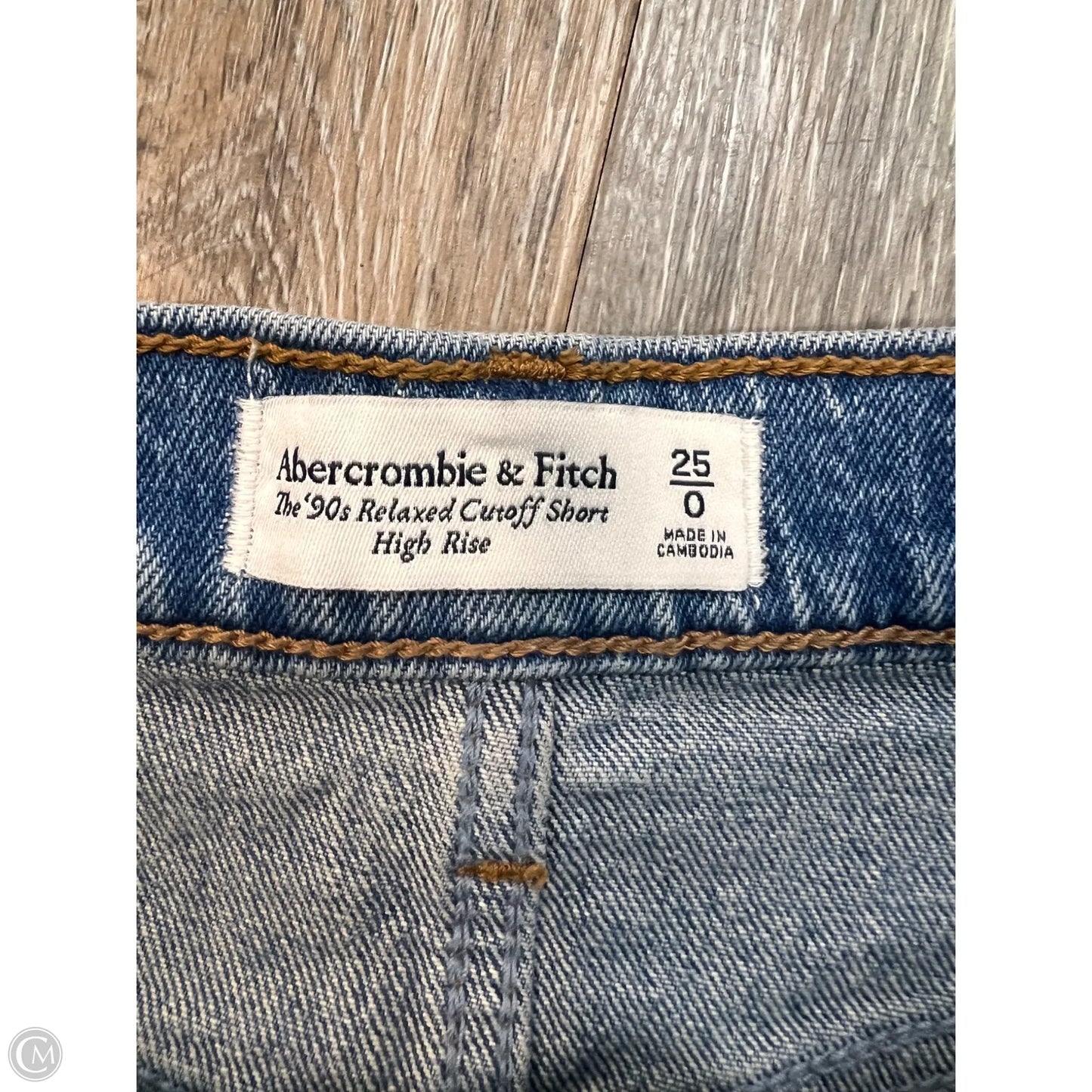 Shorts By Abercrombie And Fitch In Blue Denim, Size: 0