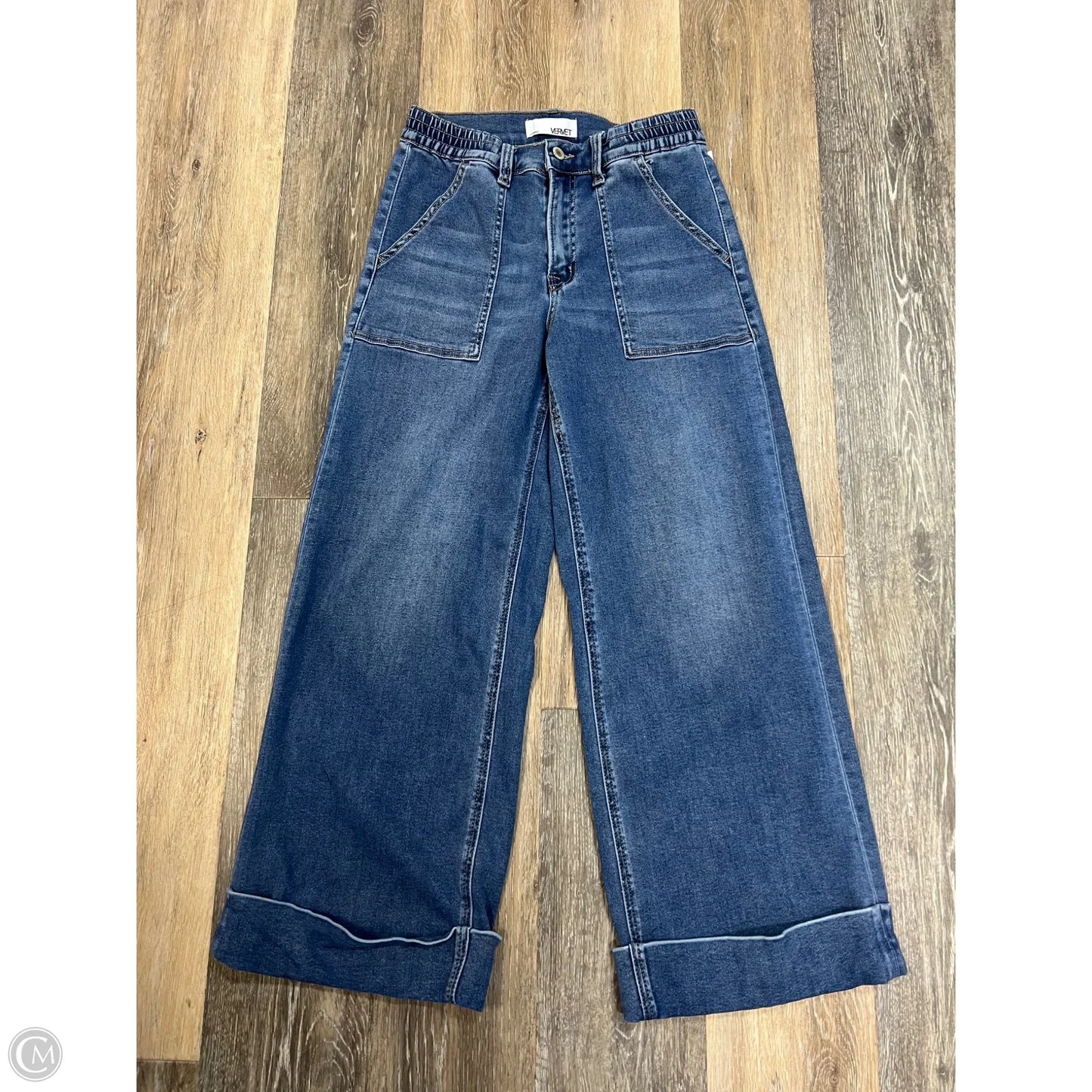 Jeans Wide Leg By Vervet In Blue Denim, Size: 2